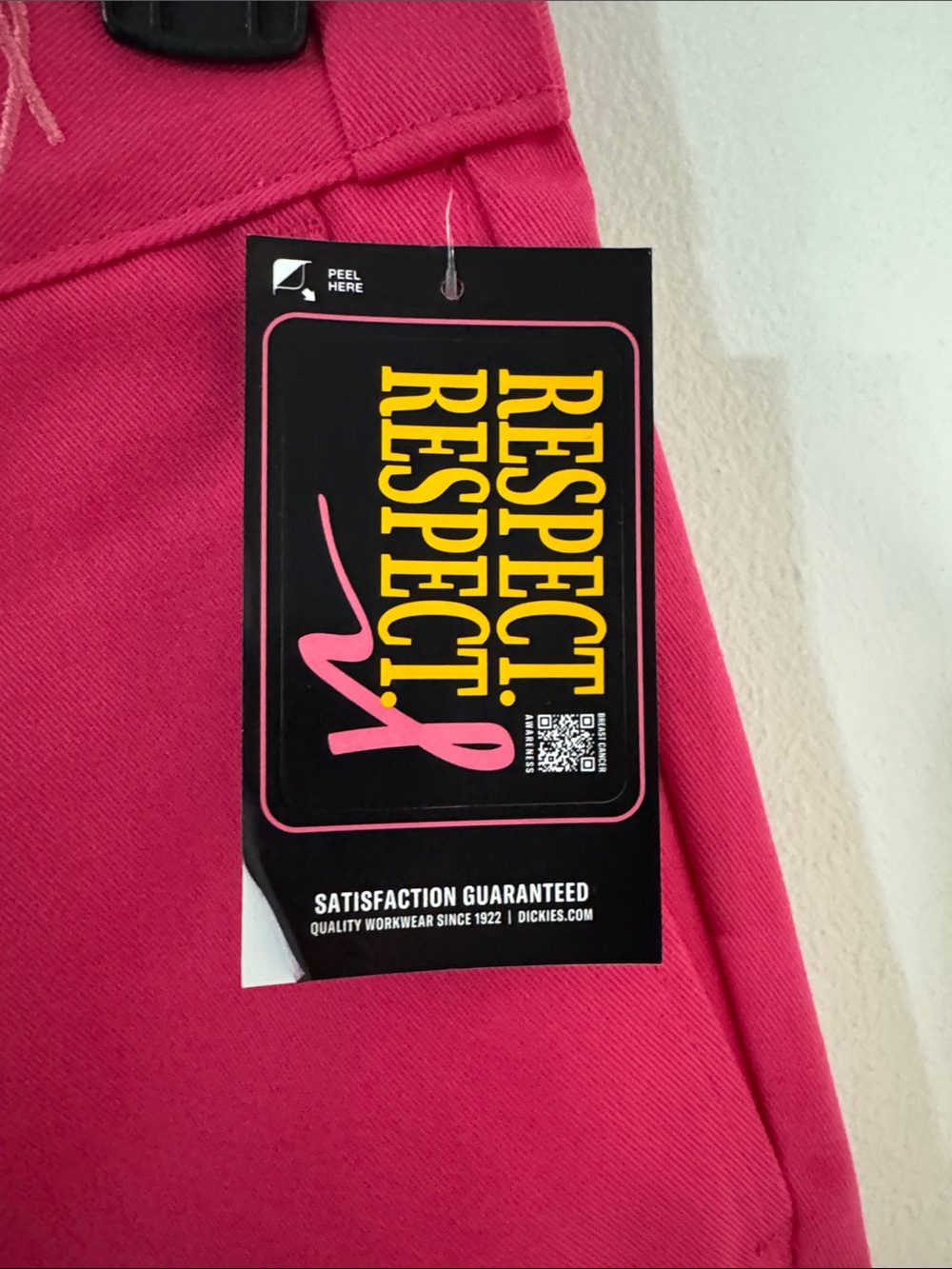 Dickies Men’s 34x30 874 Work Pants Bright/Hot Pink Breast Cancer Awareness NWT - Picture 4 of 13